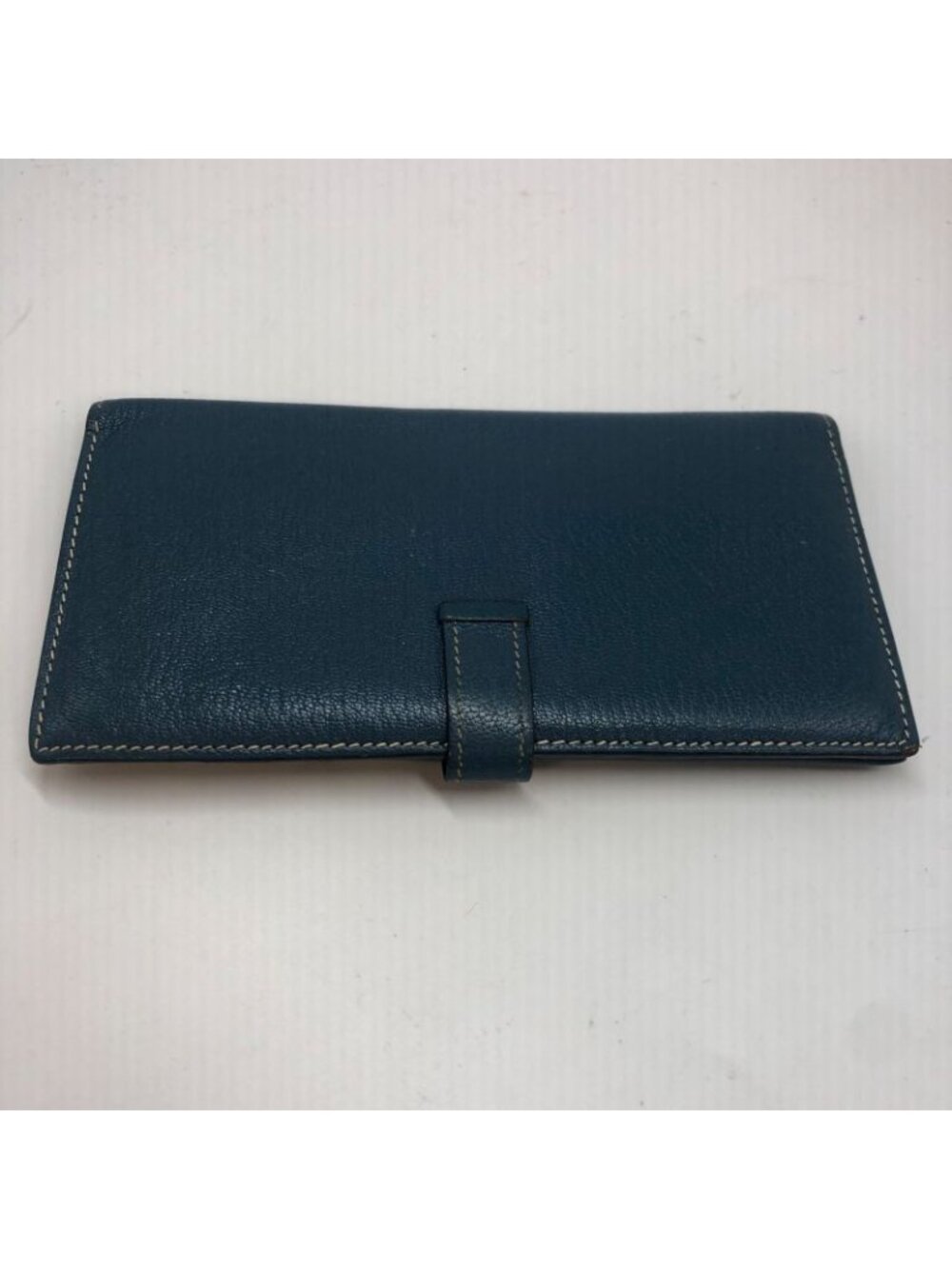 ★SOLD★ Hermes Bifold Wallet Bearn Blue Card Billfold - Picture 2 of 16